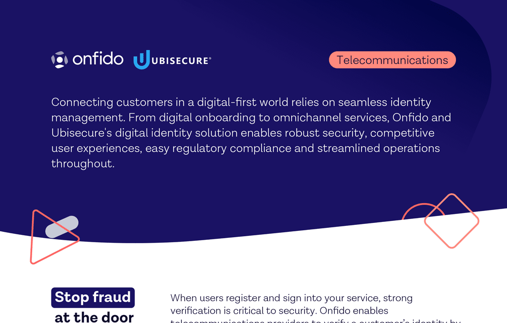 Crop of Onfido Ubisecure telco datasheet